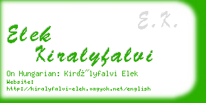 elek kiralyfalvi business card